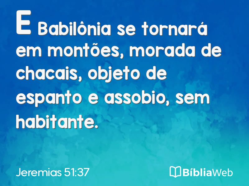 Jeremias 51:37 em imagem para compartilhar