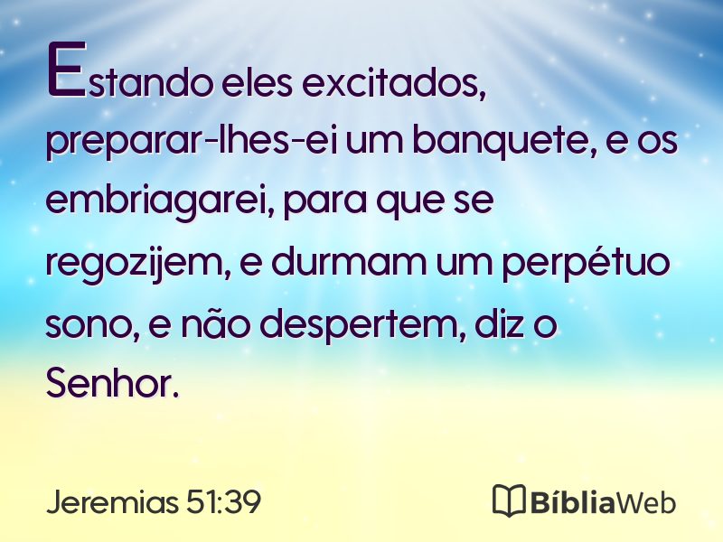 Jeremias 51:39 em imagem para compartilhar