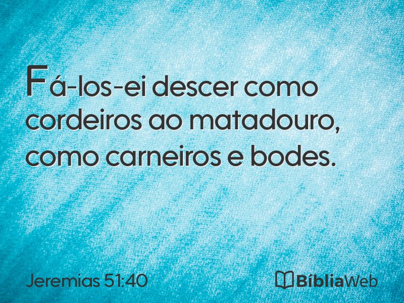 Jeremias 51:40 em imagem para compartilhar