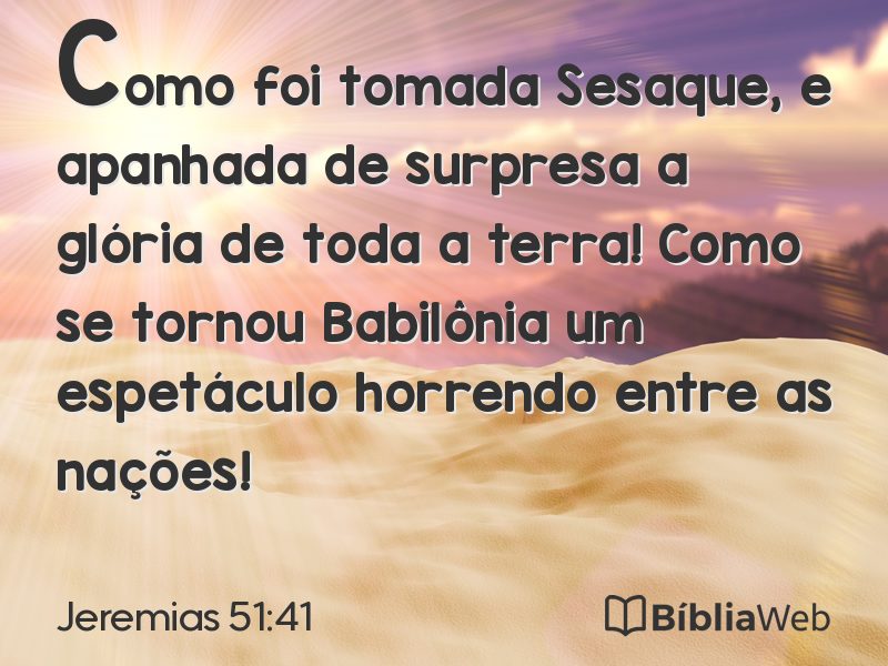 Jeremias 51:41 em imagem para compartilhar