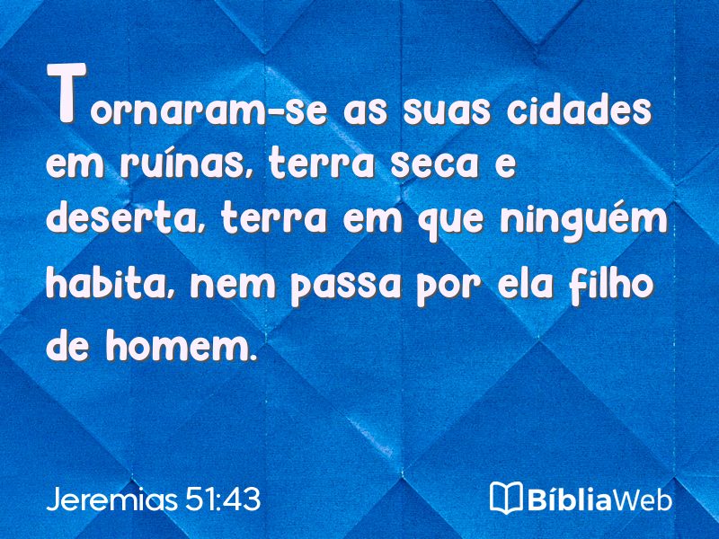 Jeremias 51:43 em imagem para compartilhar