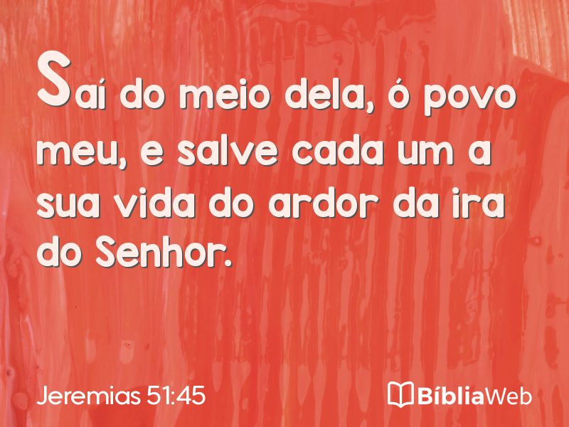 Jeremias 51:45 em imagem para compartilhar
