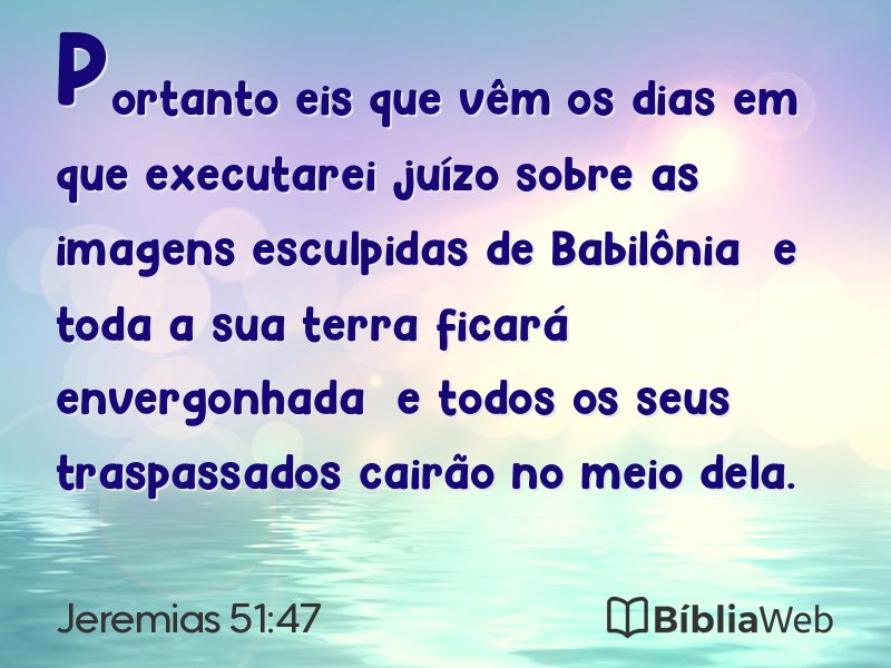 Jeremias 51:47 em imagem para compartilhar