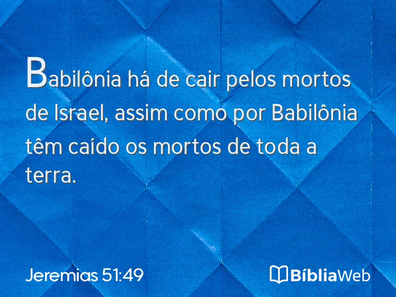 Jeremias 51:49 em imagem para compartilhar