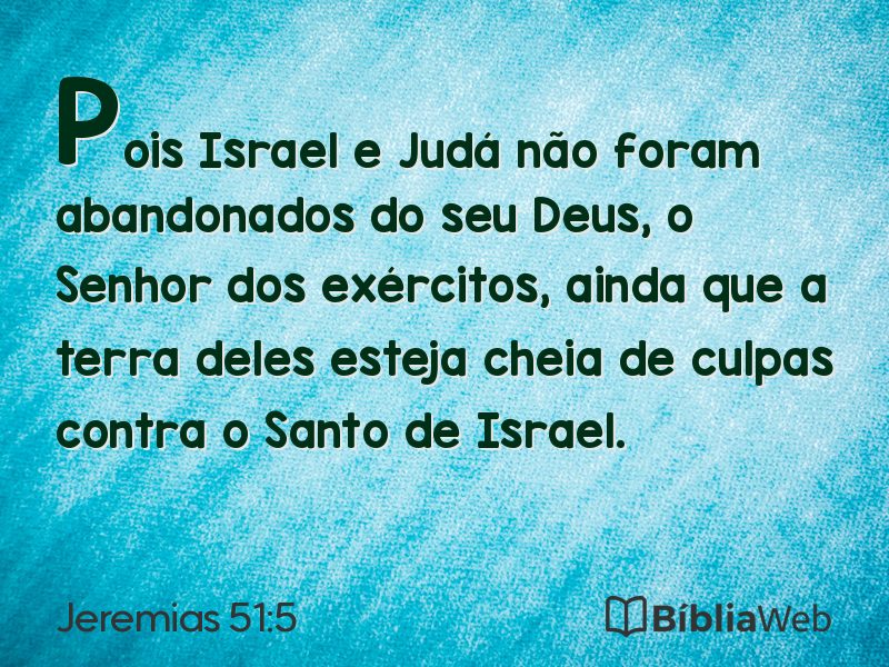 Jeremias 51:5 em imagem para compartilhar