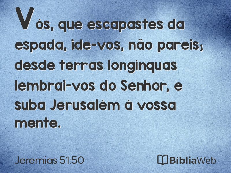 Jeremias 51:50 em imagem para compartilhar