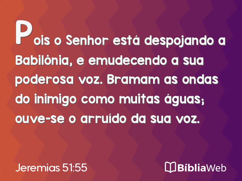 Jeremias 51:55 em imagem para compartilhar