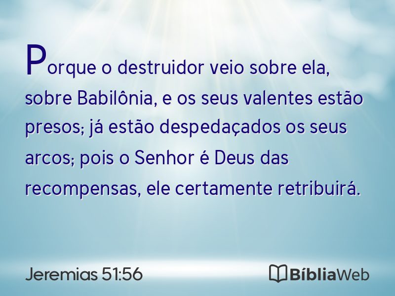 Jeremias 51:56 em imagem para compartilhar