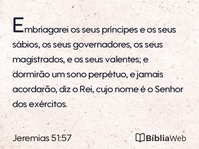 Jeremias 51:57 em imagem para compartilhar