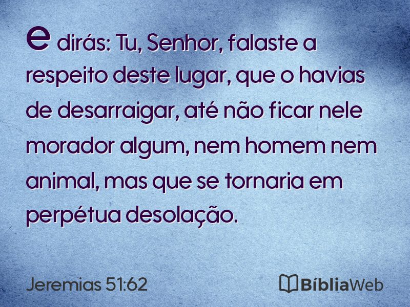 Jeremias 51:62 em imagem para compartilhar