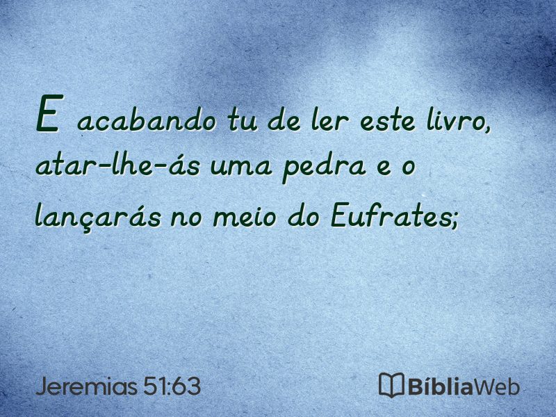 Jeremias 51:63 em imagem para compartilhar