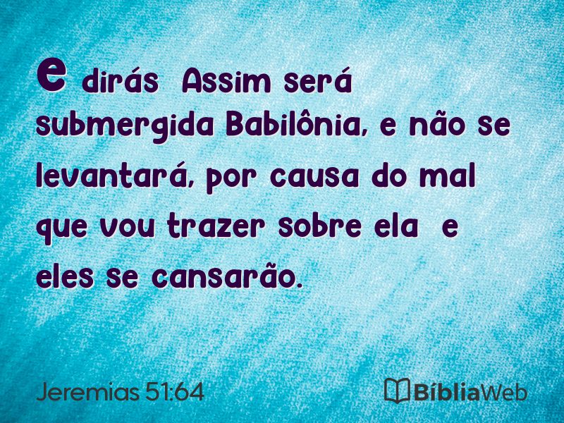 Jeremias 51:64 em imagem para compartilhar