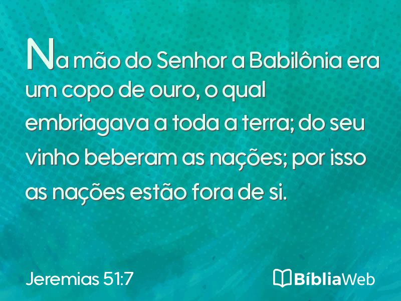 Jeremias 51:7 em imagem para compartilhar