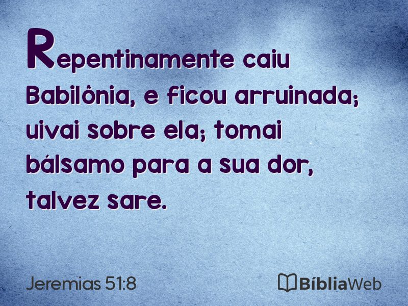 Jeremias 51:8 em imagem para compartilhar
