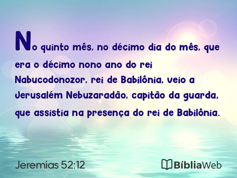 Jeremias 52:12 em imagem para compartilhar