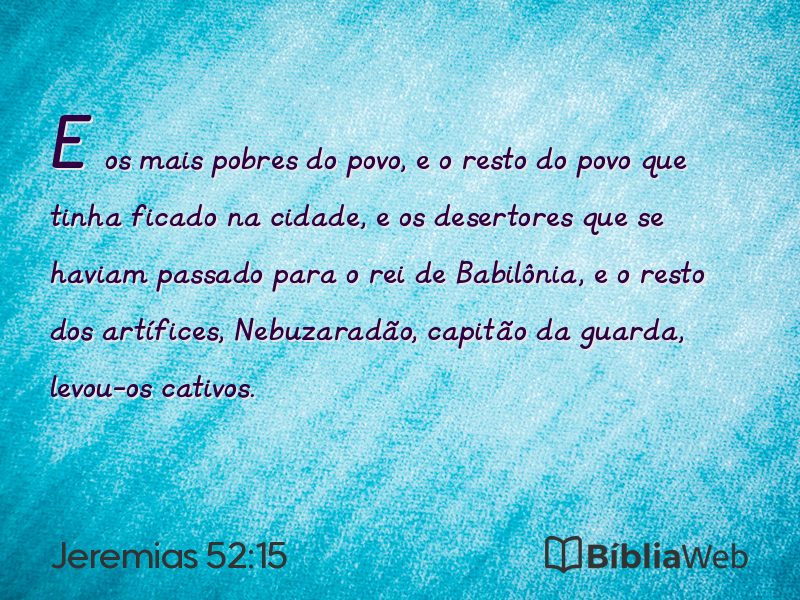 Jeremias 52:15 em imagem para compartilhar