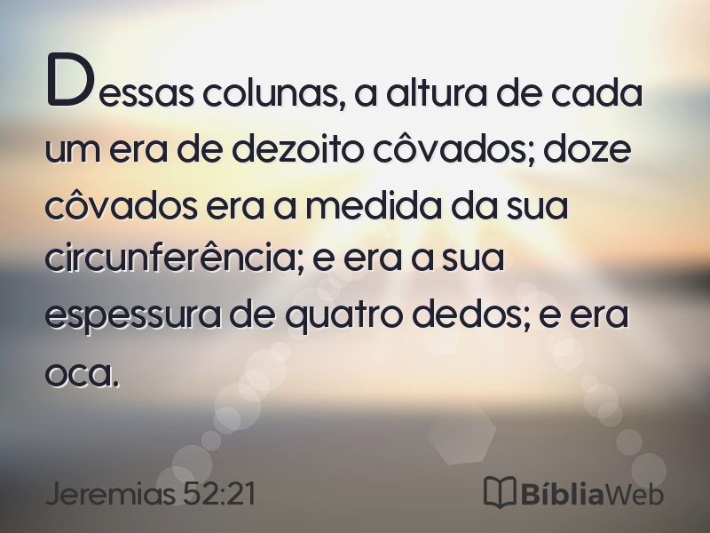 Jeremias 52:21 em imagem para compartilhar