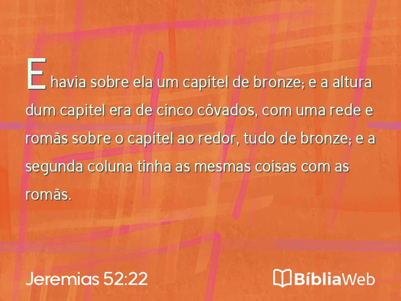 Jeremias 52:22 em imagem para compartilhar