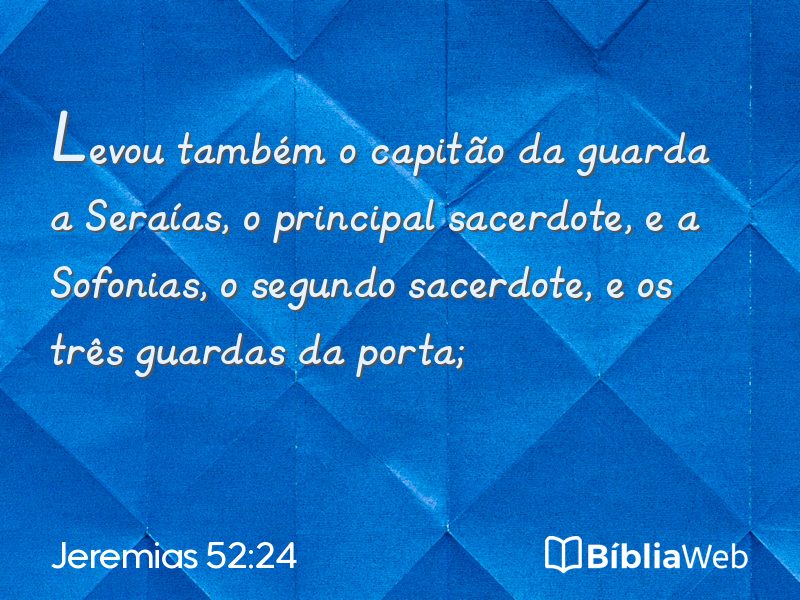 Jeremias 52:24 em imagem para compartilhar