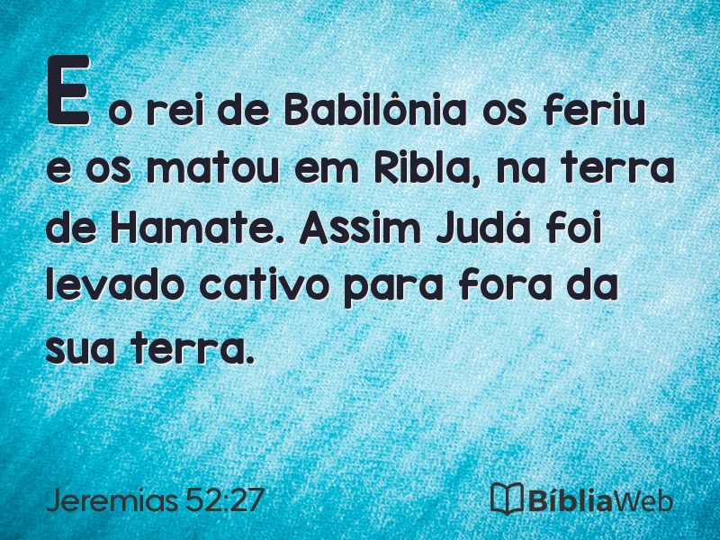 Jeremias 52:27 em imagem para compartilhar