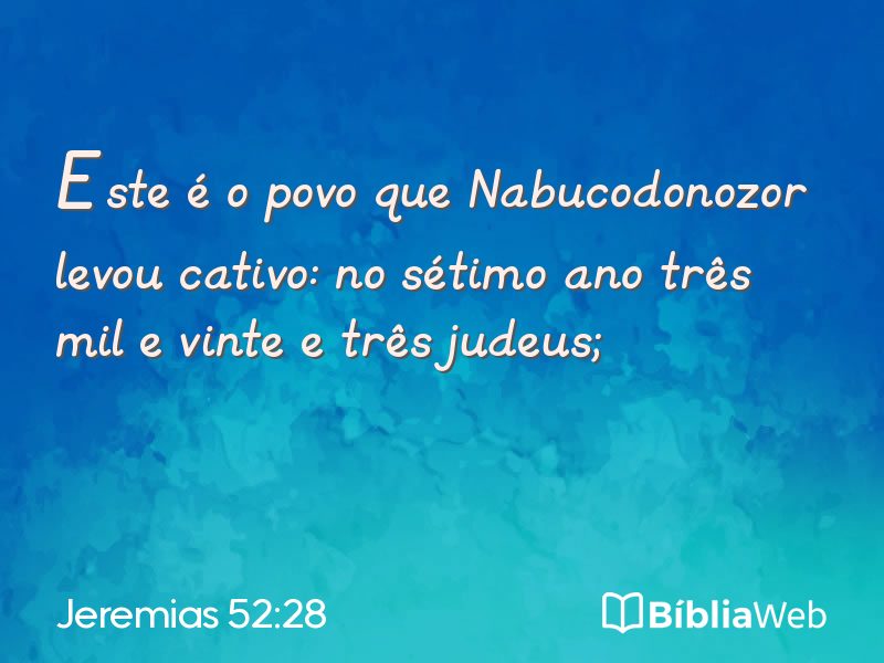 Jeremias 52:28 em imagem para compartilhar