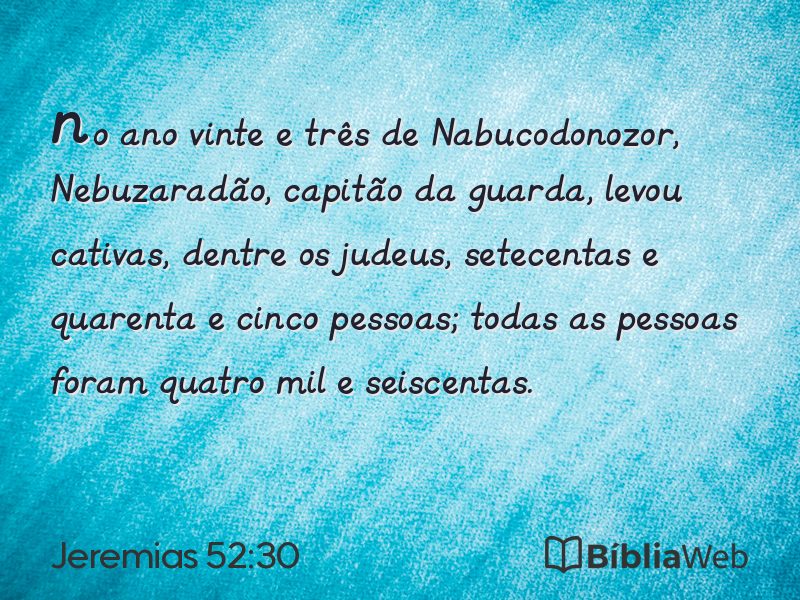 Jeremias 52:30 em imagem para compartilhar