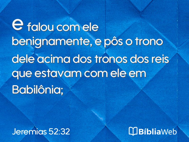 Jeremias 52:32 em imagem para compartilhar