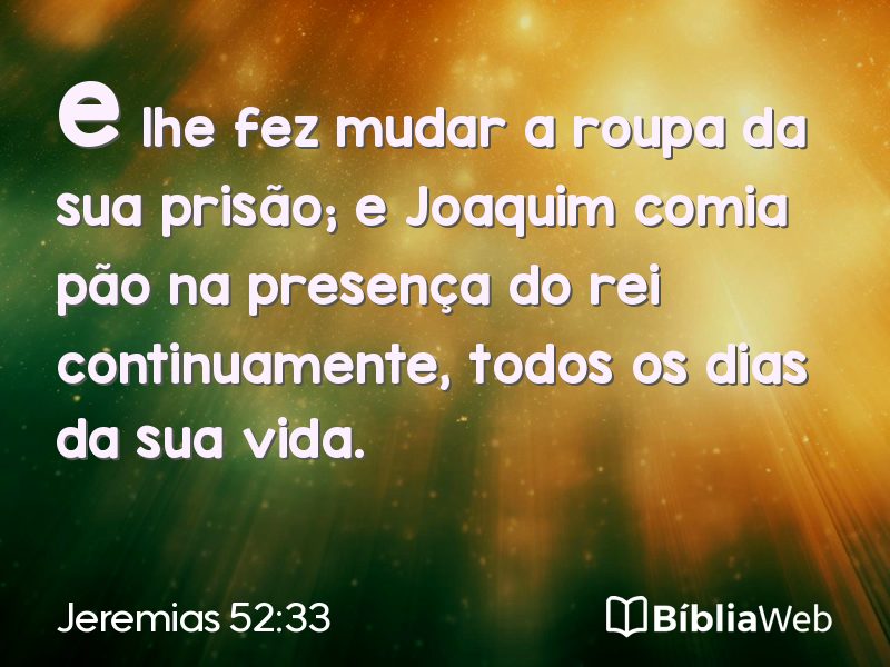 Jeremias 52:33 em imagem para compartilhar