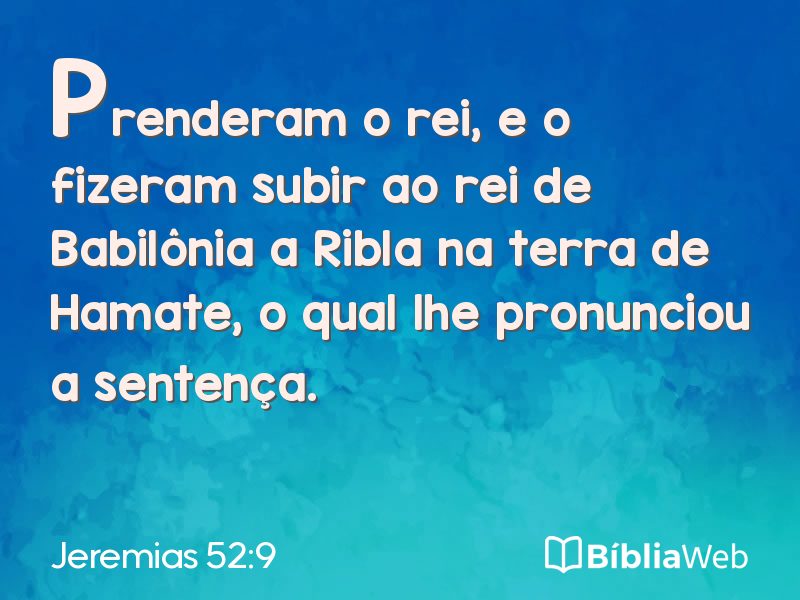 Jeremias 52:9 em imagem para compartilhar