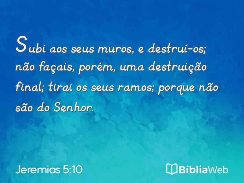 Jeremias 5:10 em imagem para compartilhar