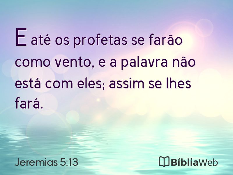 Jeremias 5:13 em imagem para compartilhar