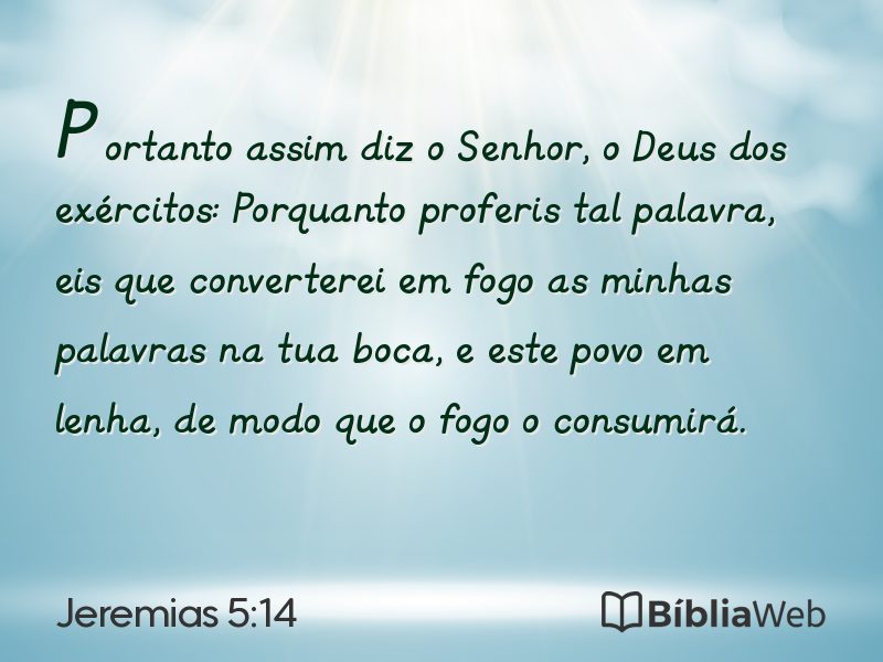 Jeremias 5:14 em imagem para compartilhar