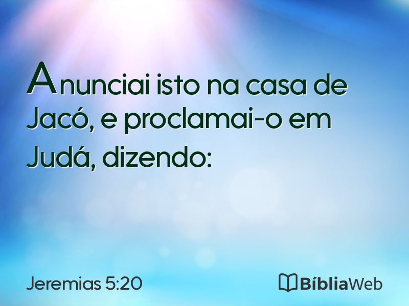 Jeremias 5:20 em imagem para compartilhar