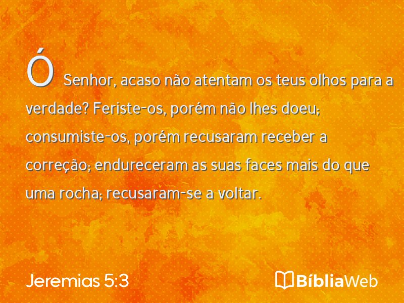Jeremias 5:3 em imagem para compartilhar