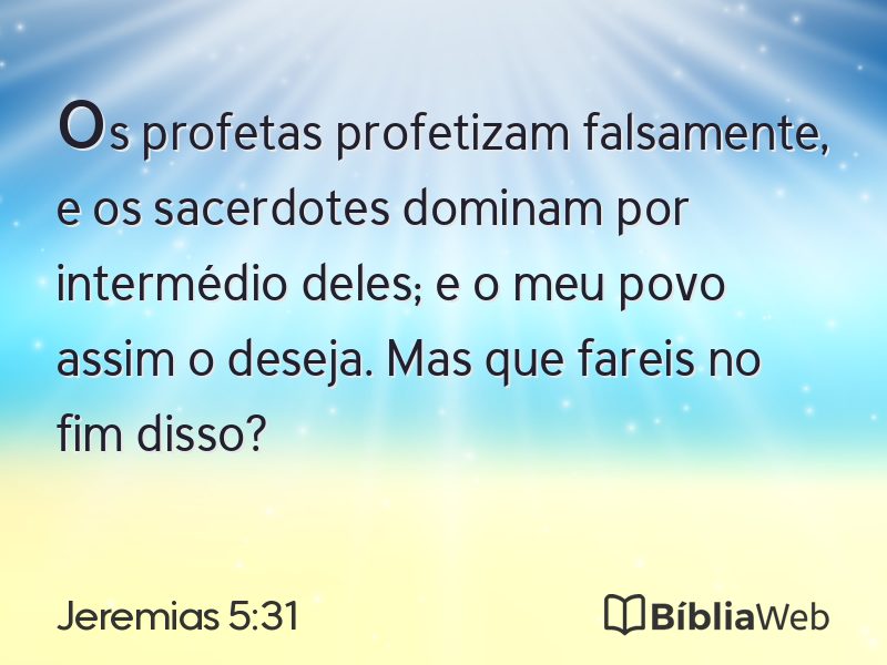 Jeremias 5:31 em imagem para compartilhar