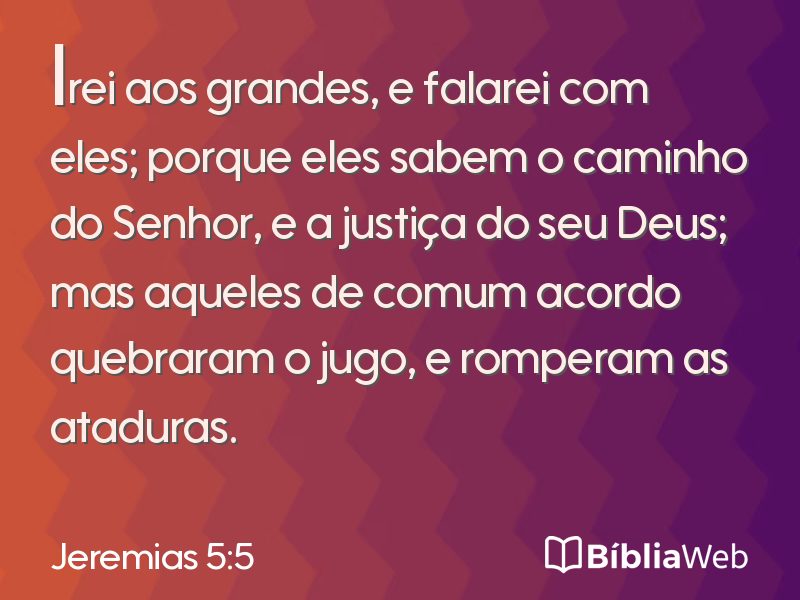 Jeremias 5:5 em imagem para compartilhar