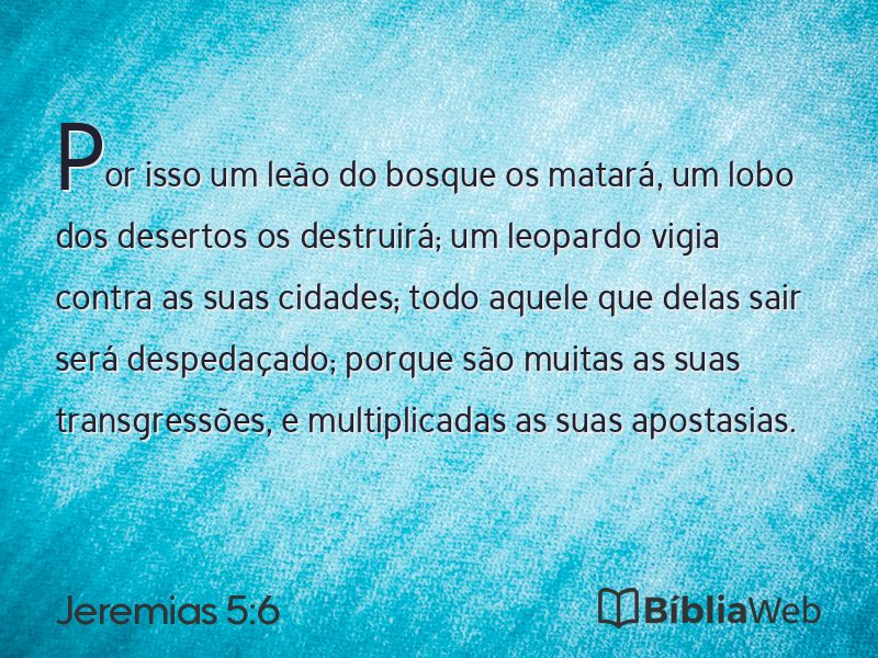 Jeremias 5:6 em imagem para compartilhar