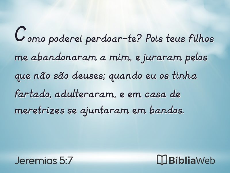 Jeremias 5:7 em imagem para compartilhar