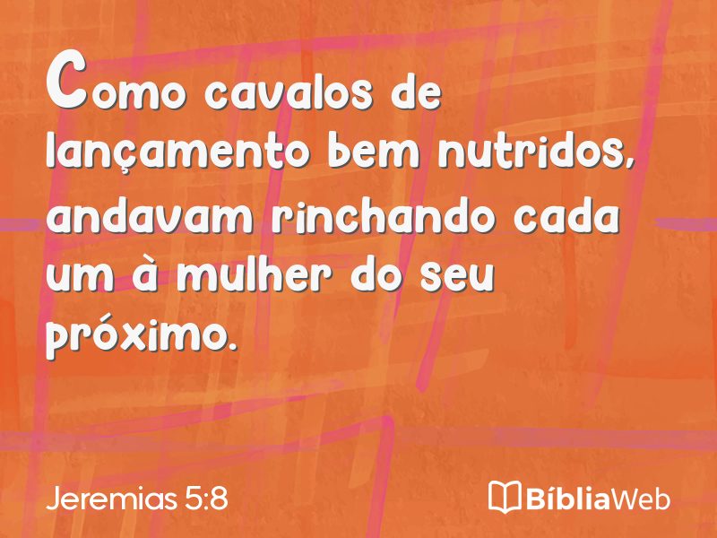 Jeremias 5:8 em imagem para compartilhar