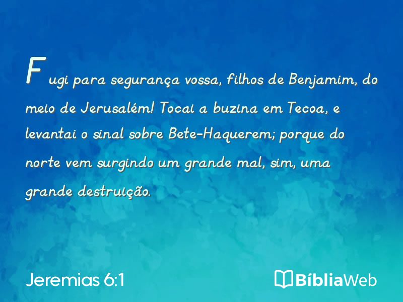 Jeremias 6:1 em imagem para compartilhar