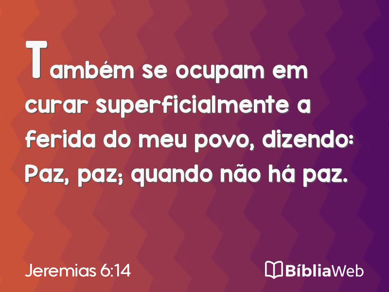 Jeremias 6:14 em imagem para compartilhar