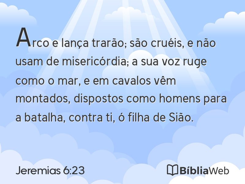 Jeremias 6:23 em imagem para compartilhar