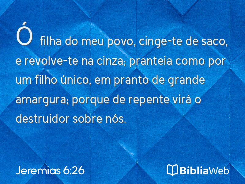 Jeremias 6:26 em imagem para compartilhar