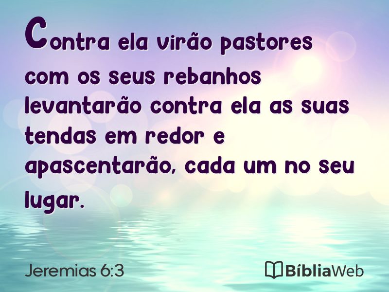 Jeremias 6:3 em imagem para compartilhar