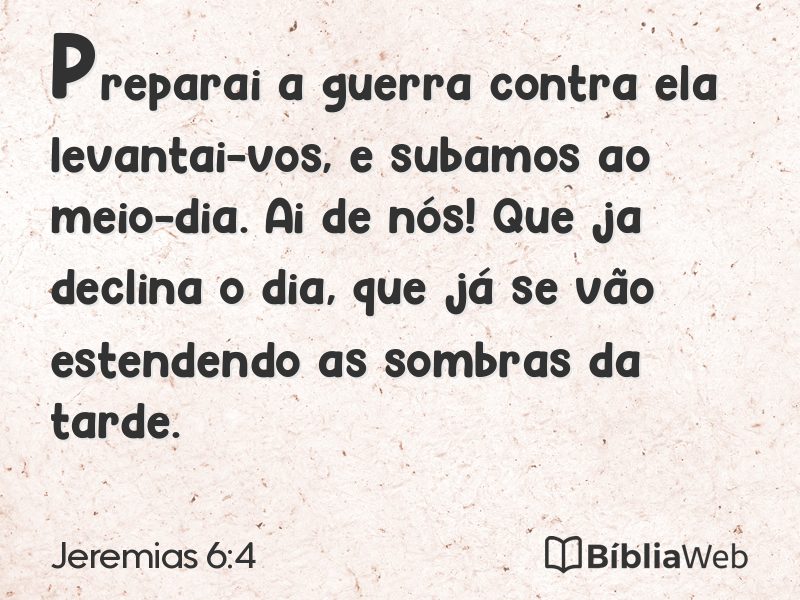 Jeremias 6:4 em imagem para compartilhar