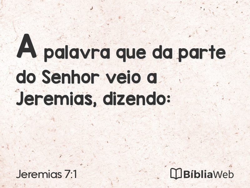 Jeremias 7:1 em imagem para compartilhar