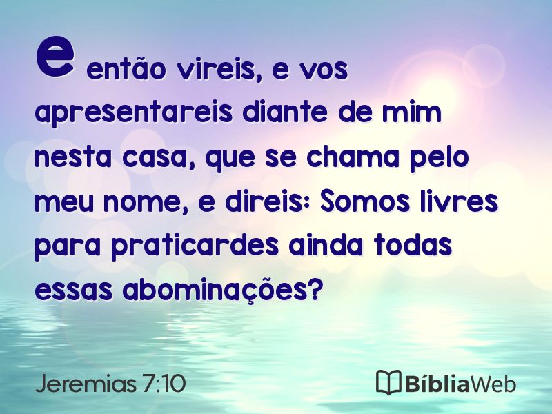 Jeremias 7:10 em imagem para compartilhar