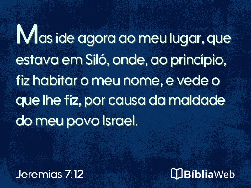 Jeremias 7:12 em imagem para compartilhar