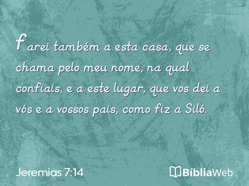 Jeremias 7:14 em imagem para compartilhar