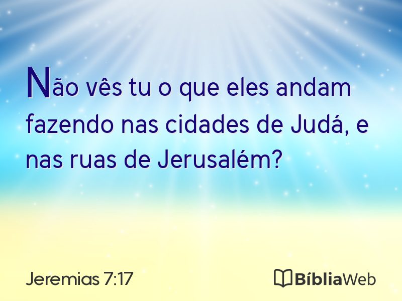 Jeremias 7:17 em imagem para compartilhar